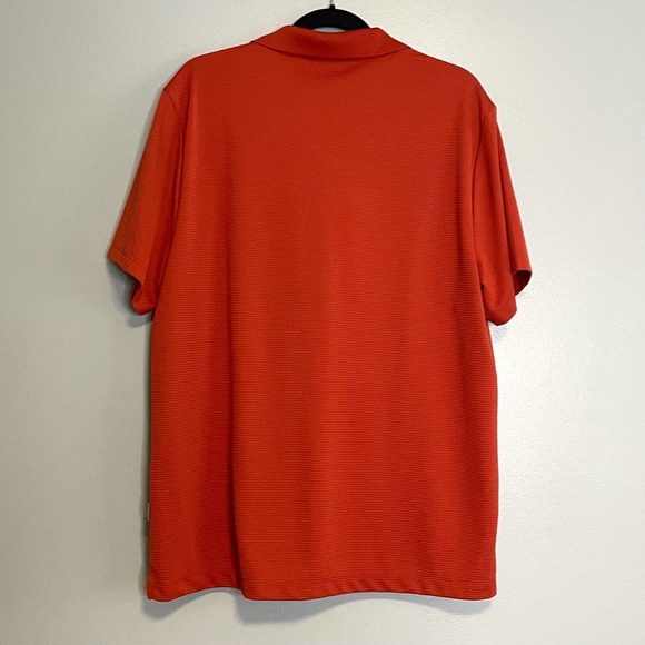 Perry Ellis Orange Ribbed Short Sleeve Polo Shirt XL - Picture 4 of 4
